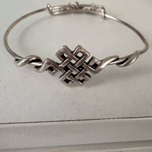 Elegant Silver Knot Bracelet